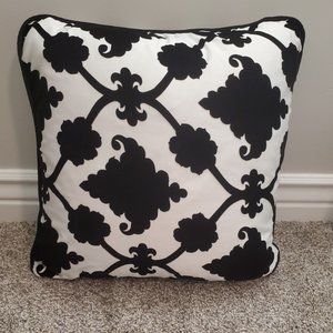 Black and white decorator pillow